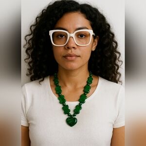 Natural Malachite Stone Elegant Green Women's Necklace